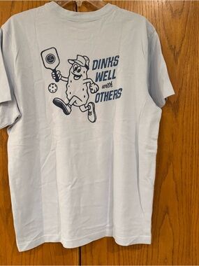 Life is Good Crusher Men’s Medium Pickleball Graphic Tee “Dinks Well w/ Others”
